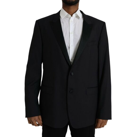 Dolce & Gabbana Blue MARTINI Single Breasted Coat Men's Blazer